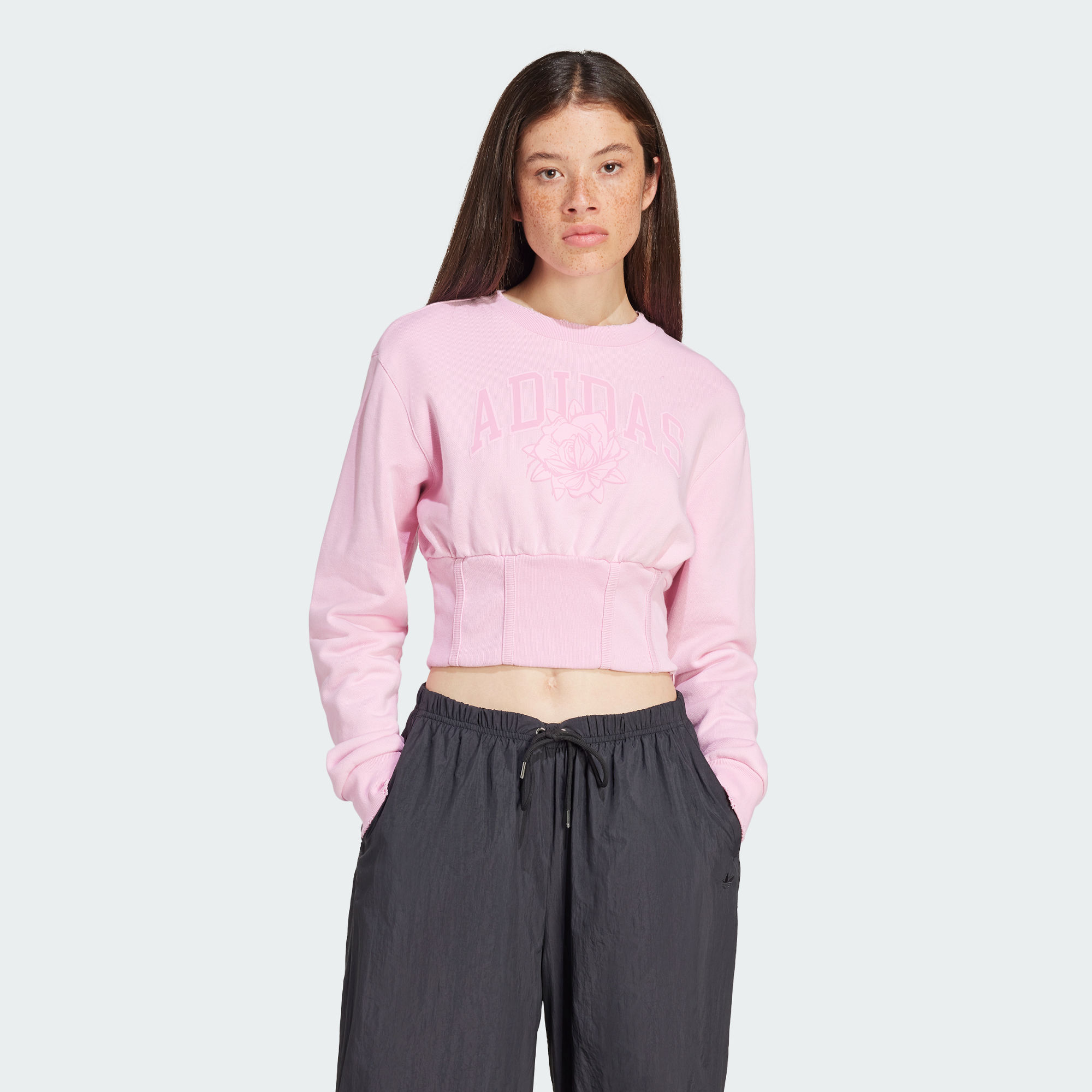 Женский свитшот adidas CREW SWEATSHIRT розовый