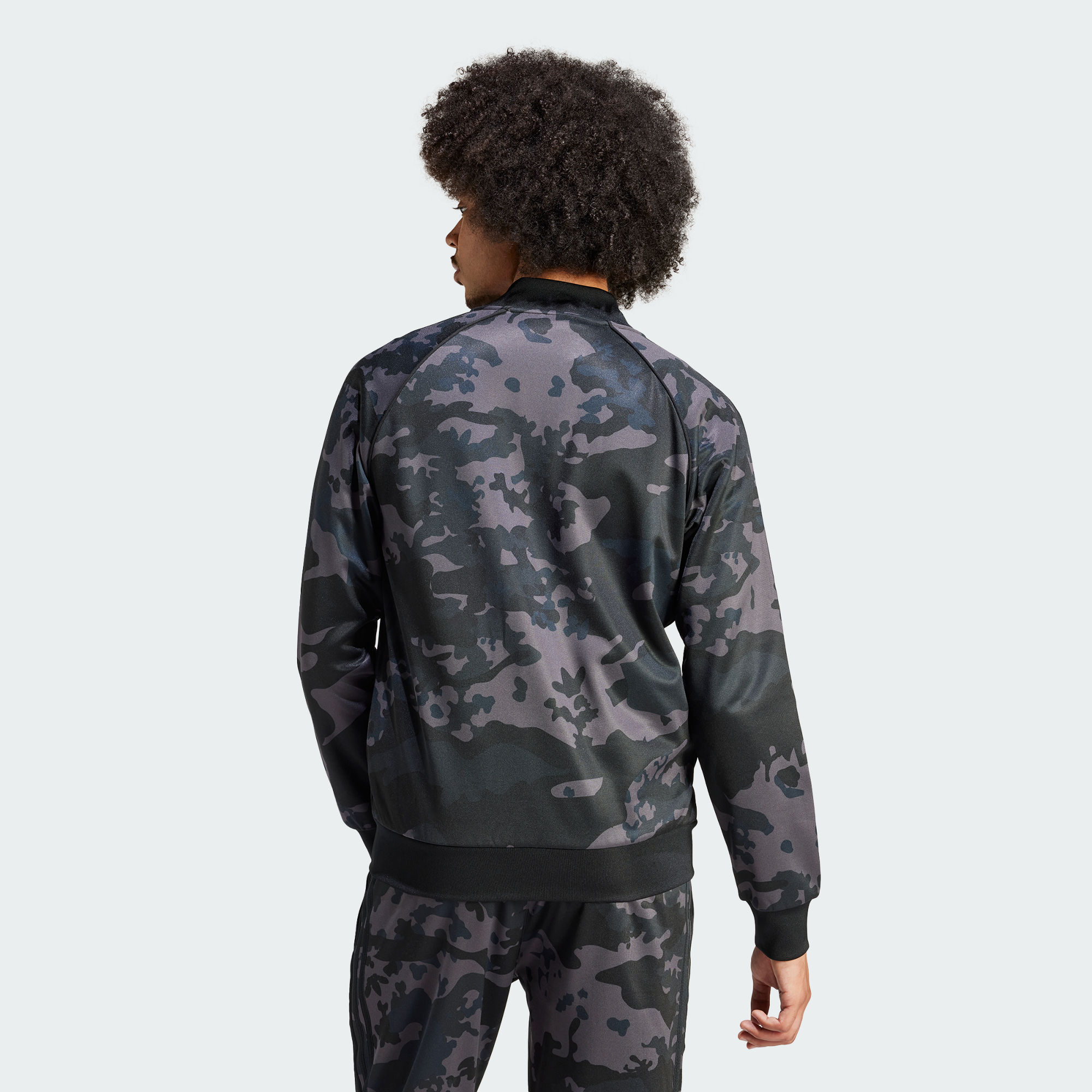 Мужская куртка adidas CAMO SSTR TRACK TOP черная