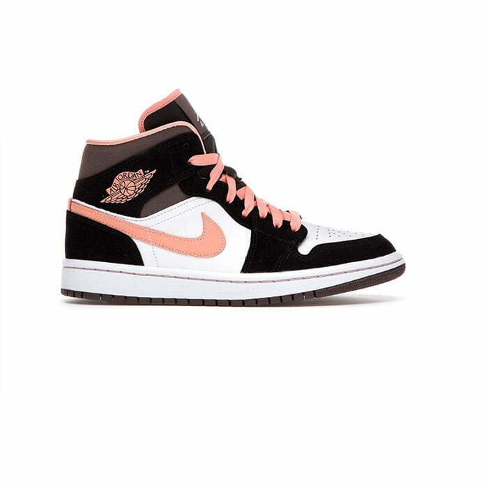 Кроссовки Nike Air Jordan 1 Mid Peach Mocha (Черный/белый)