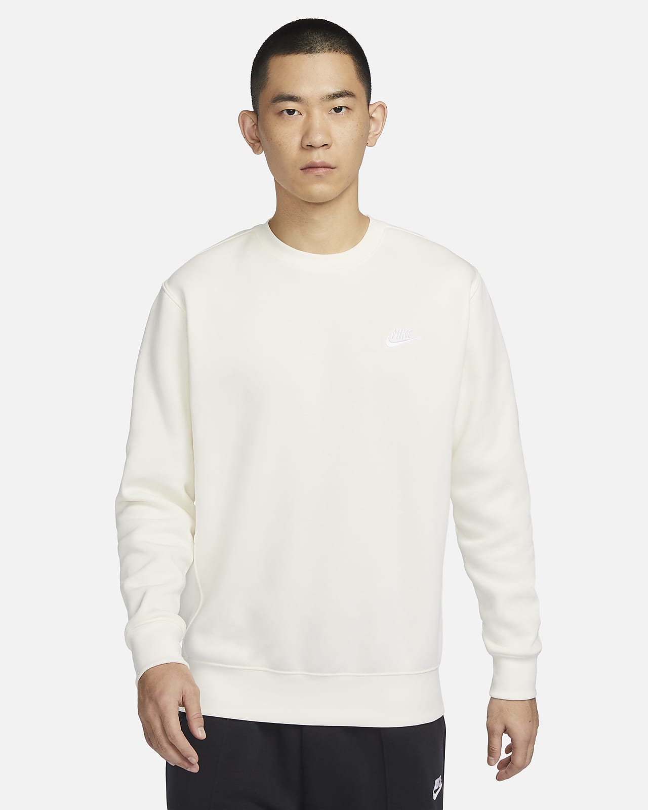 Мужской топ Nike Sportswear Club Fleece белый