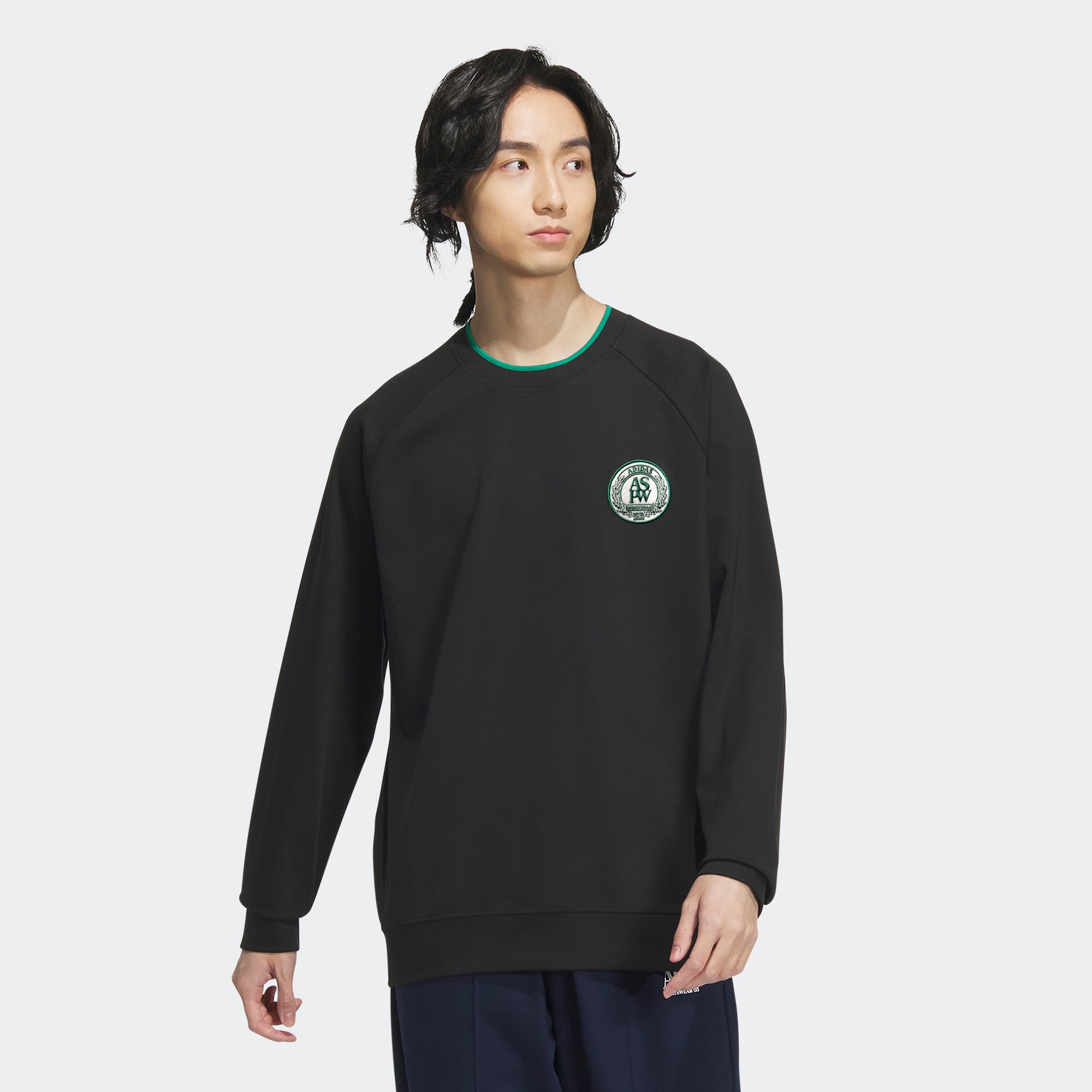 Мужской свитшот adidas VERBIAGE DOUBLEKNIT SWEATSHIRT черный