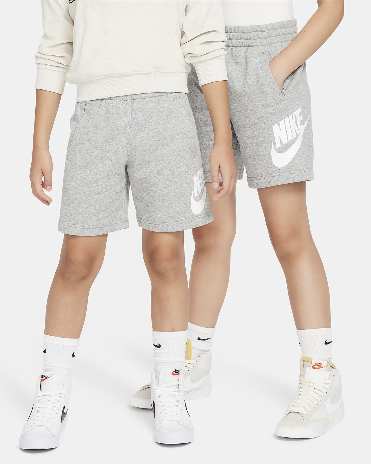 Детские шорты Nike Sportswear Club Fleece белые