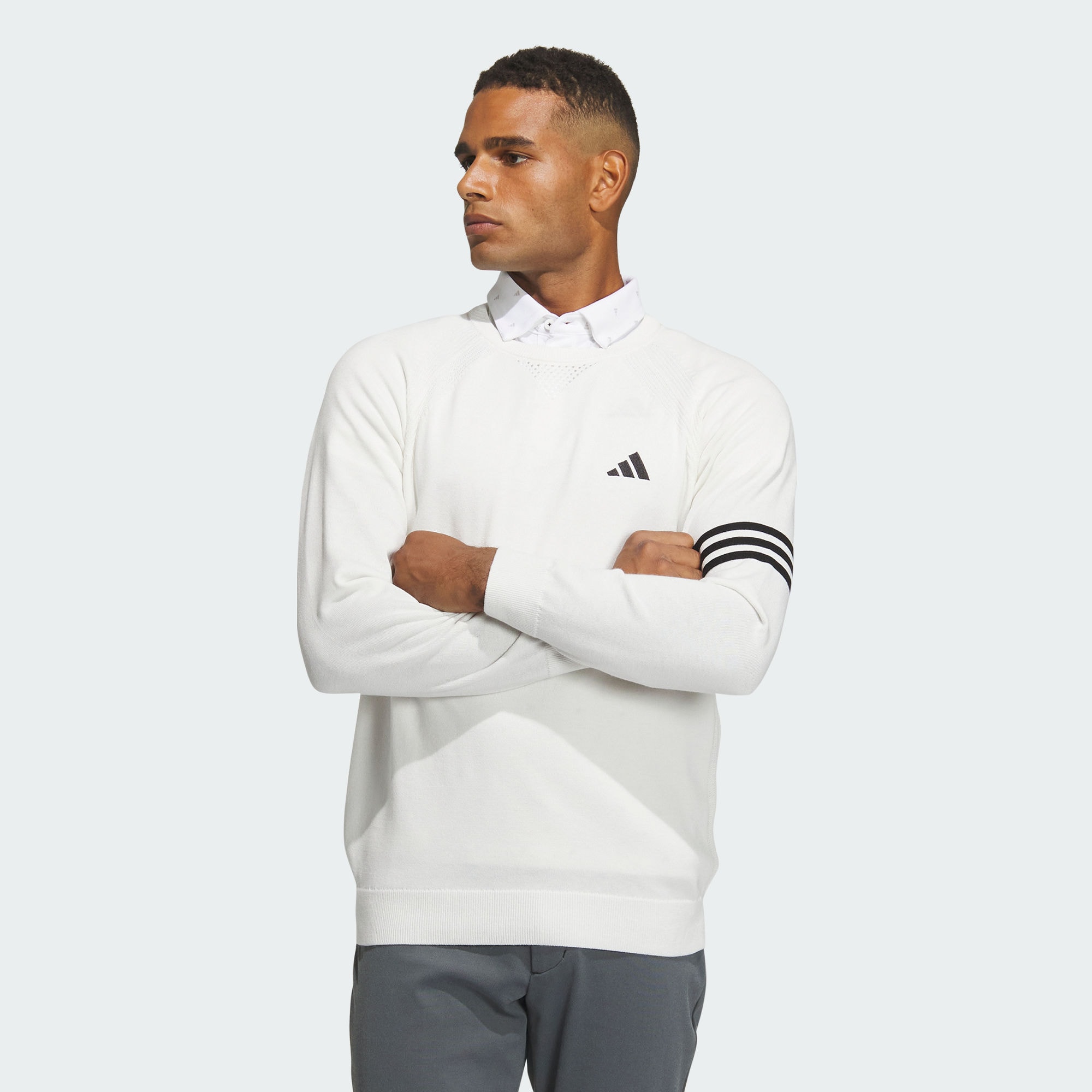 Мужской свитшот adidas LONG SLEEVE PULLOVER SWEATER белый