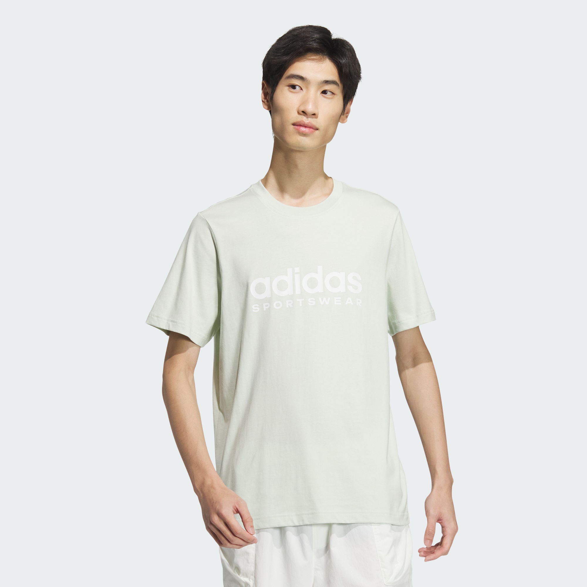 Футболка adidas BIG LINEAR LOGO TEE зеленая