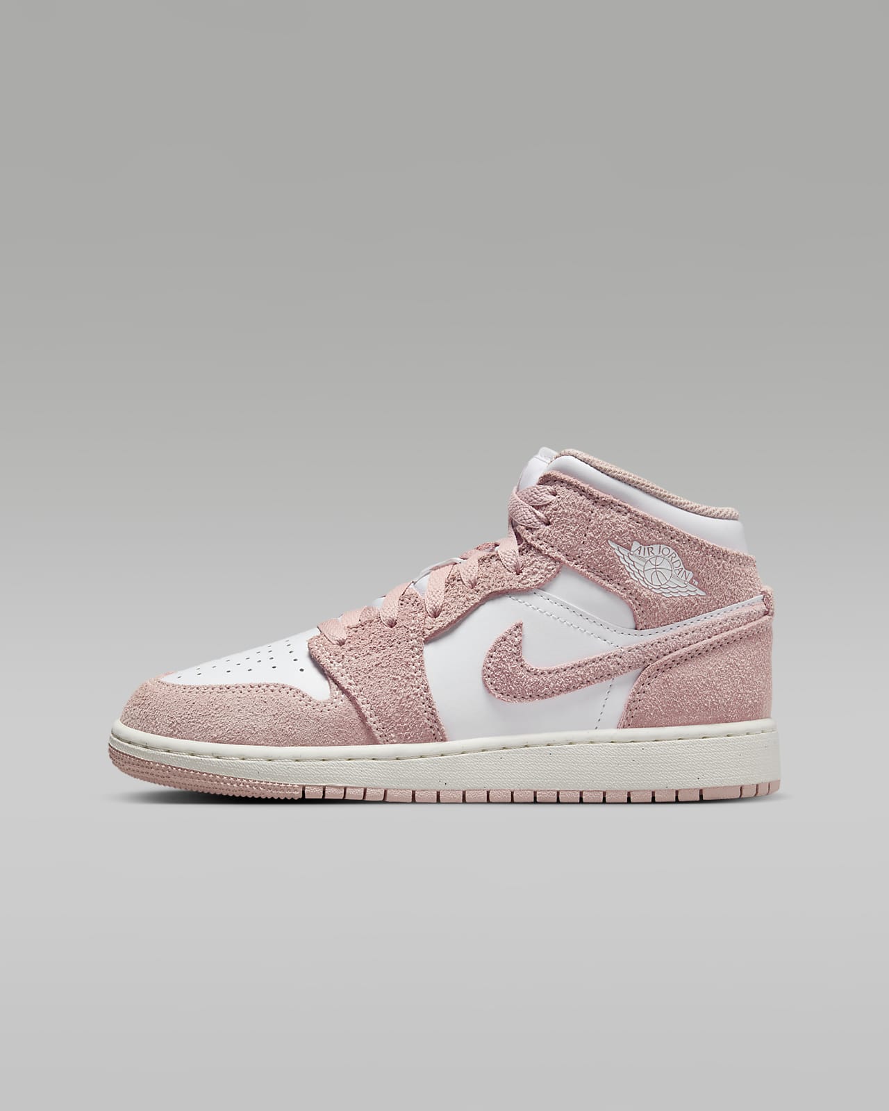 Детские кроссовки nike Air Jordan 1 Mid SE (GS) белые