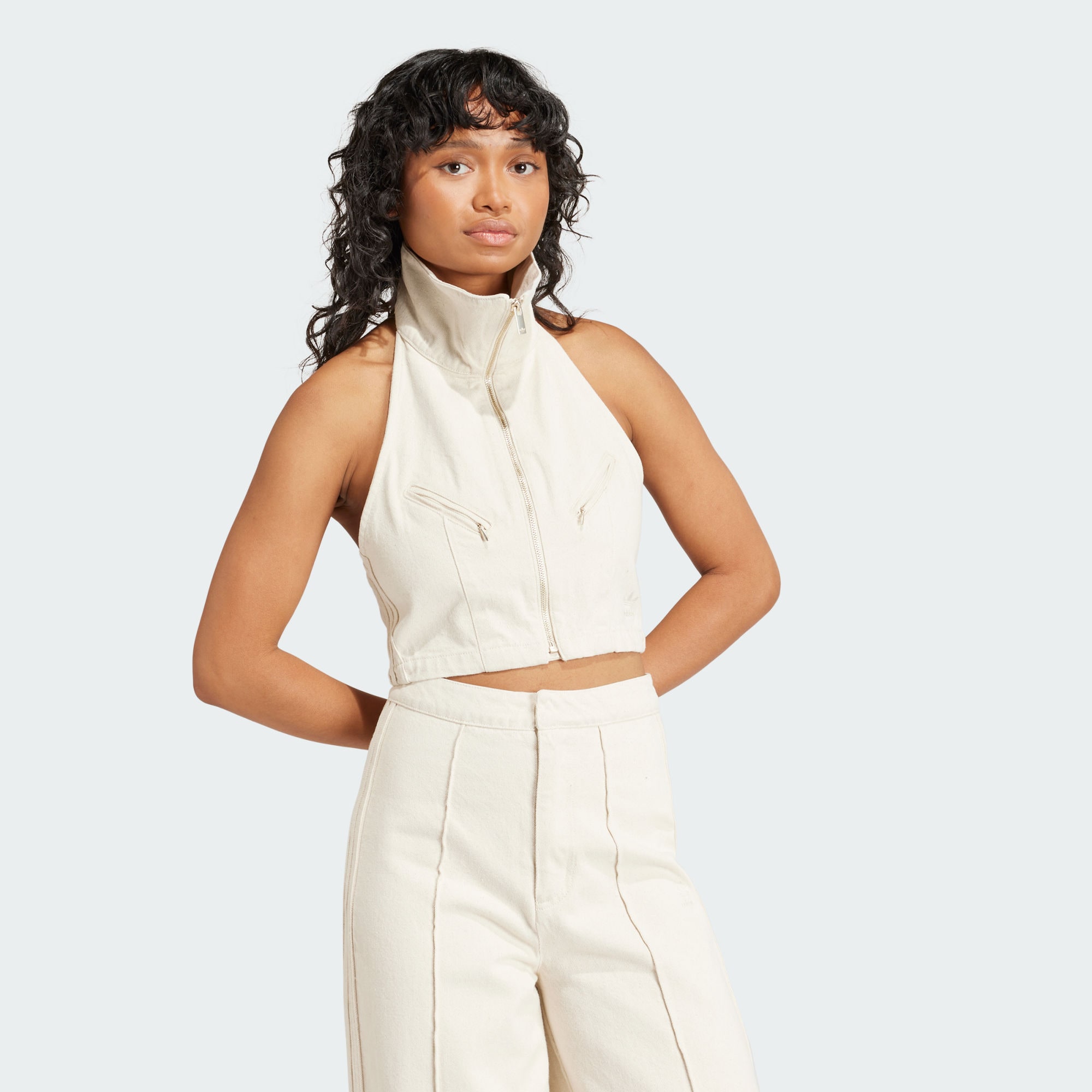 Женский жилет adidas FASHION MONTREAL CROPPED VEST белый