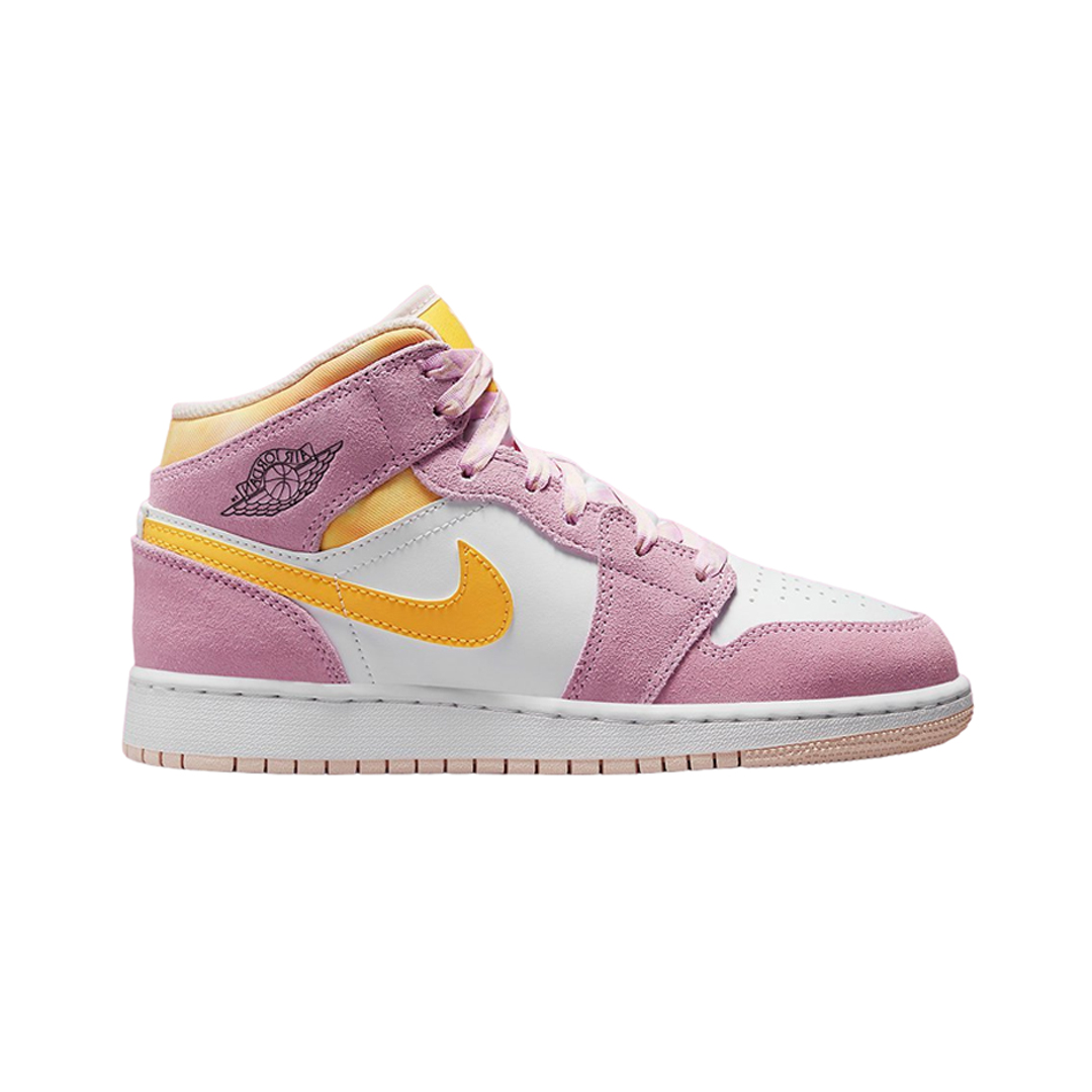 Кроссовки Nike Air Jordan 1 Mid SE GS Arctic Pink University Gold