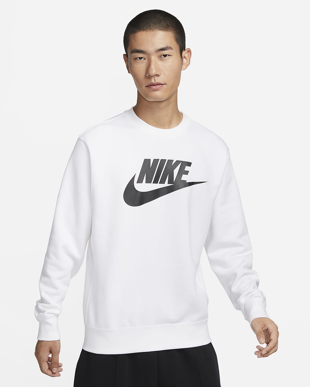 Мужской топ Nike Sportswear Club Fleece белый