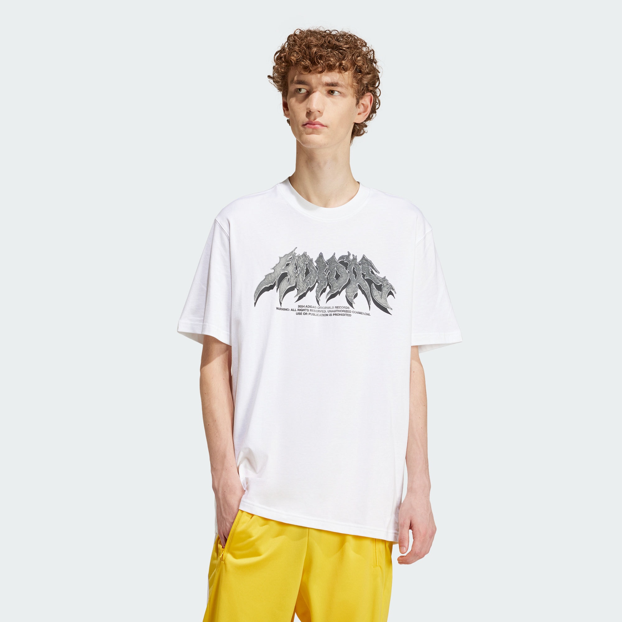 Мужская футболка adidas FLAMES CONCERT T-SHIRT белая