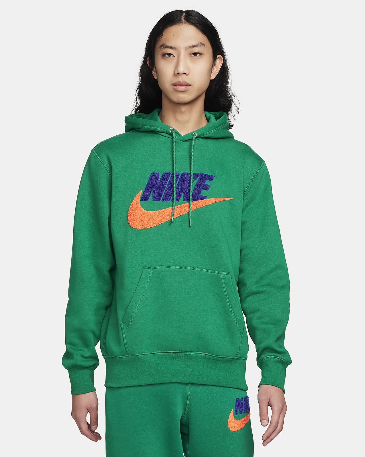 Мужская толстовка Nike Club Fleece зеленая