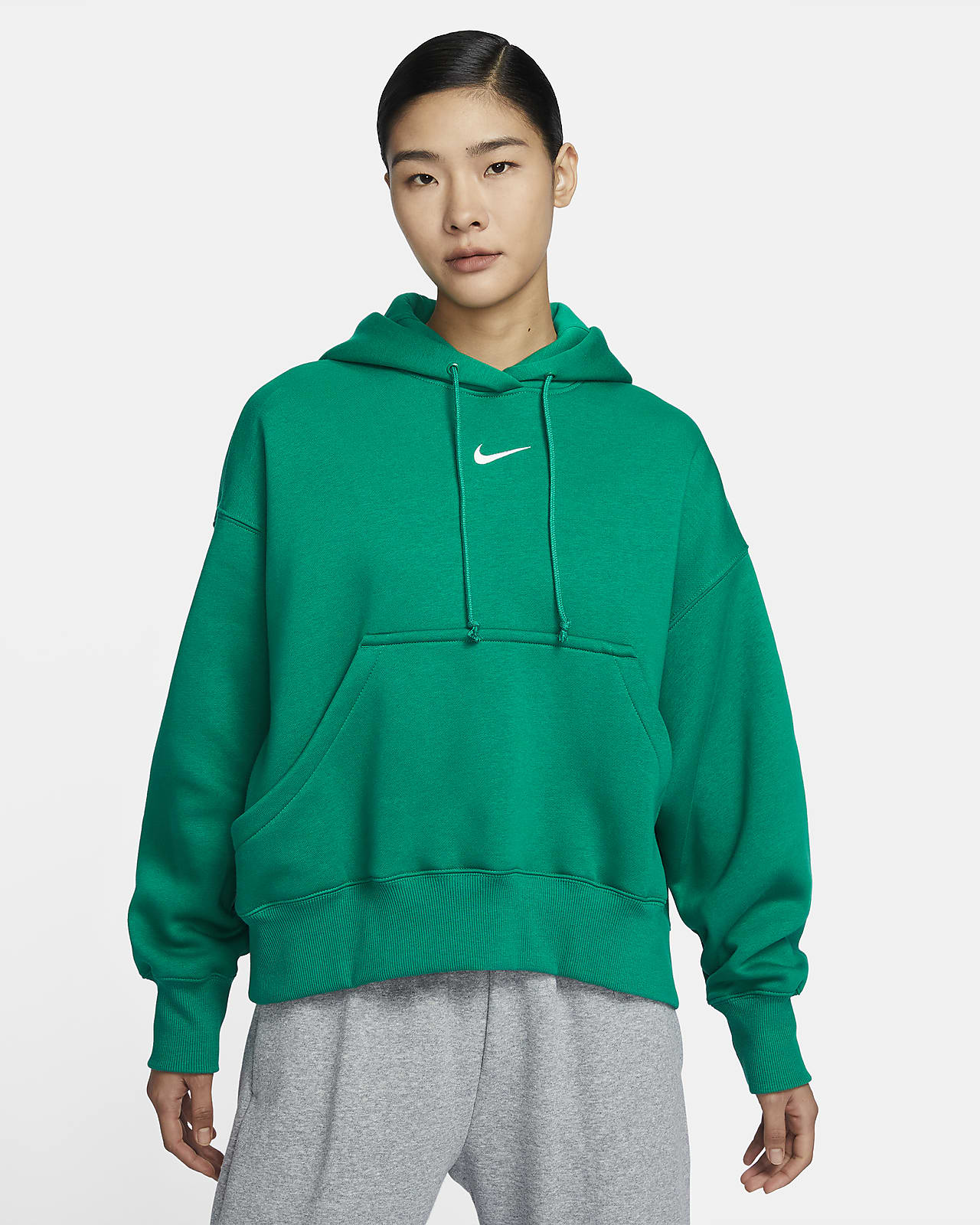 Женская толстовка Nike Sportswear Phoenix Fleece зеленая