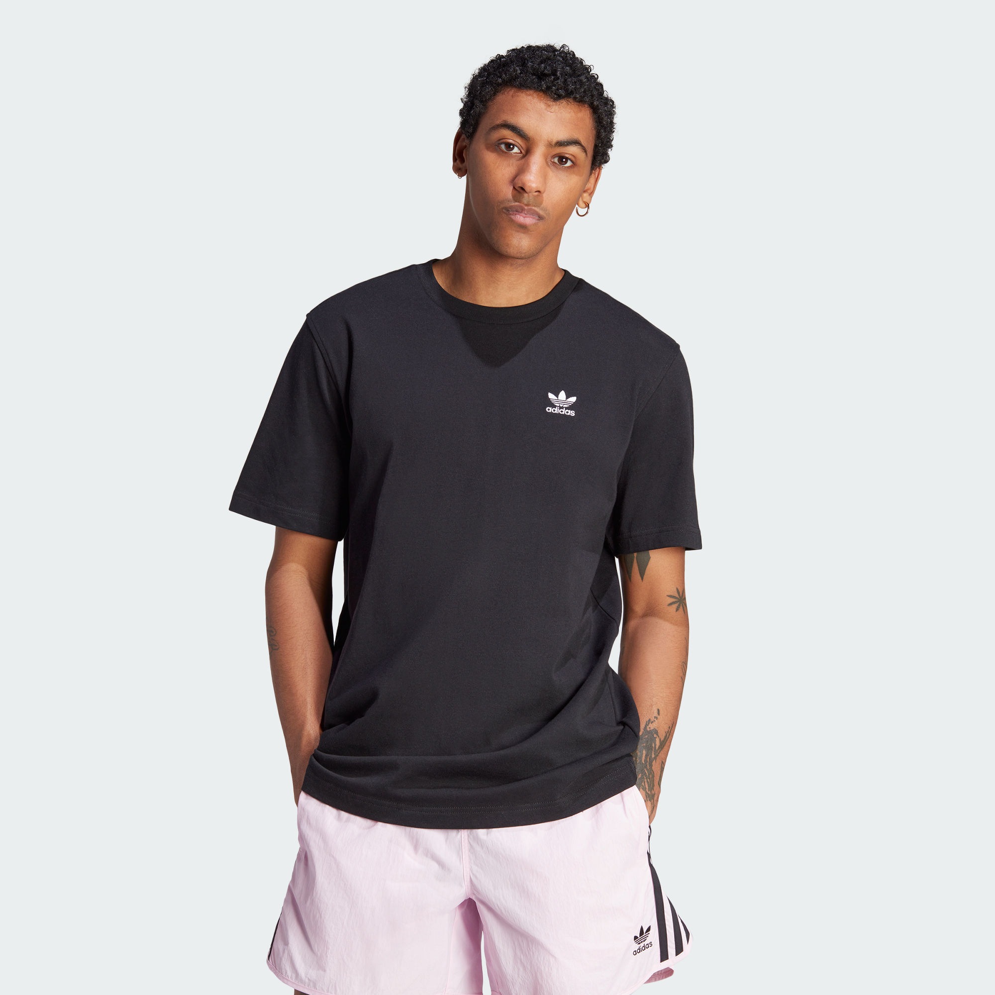 Мужская футболка adidas ADICOLOR BACK+FRONT BOXY TEE черно-белая