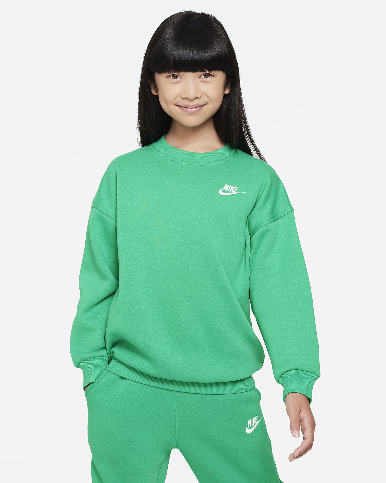 Детский свитшот Nike Sportswear Club Fleece зеленый