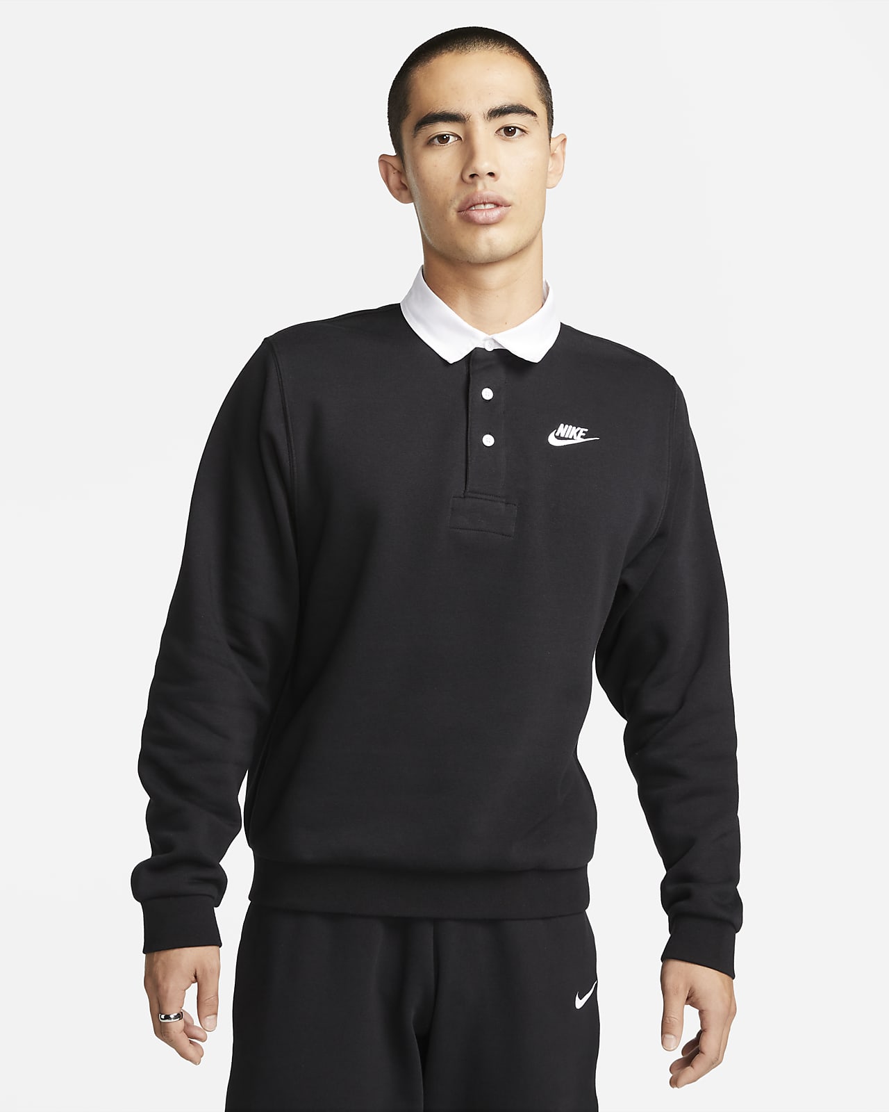 Мужской свитшот Nike Club Fleece черный