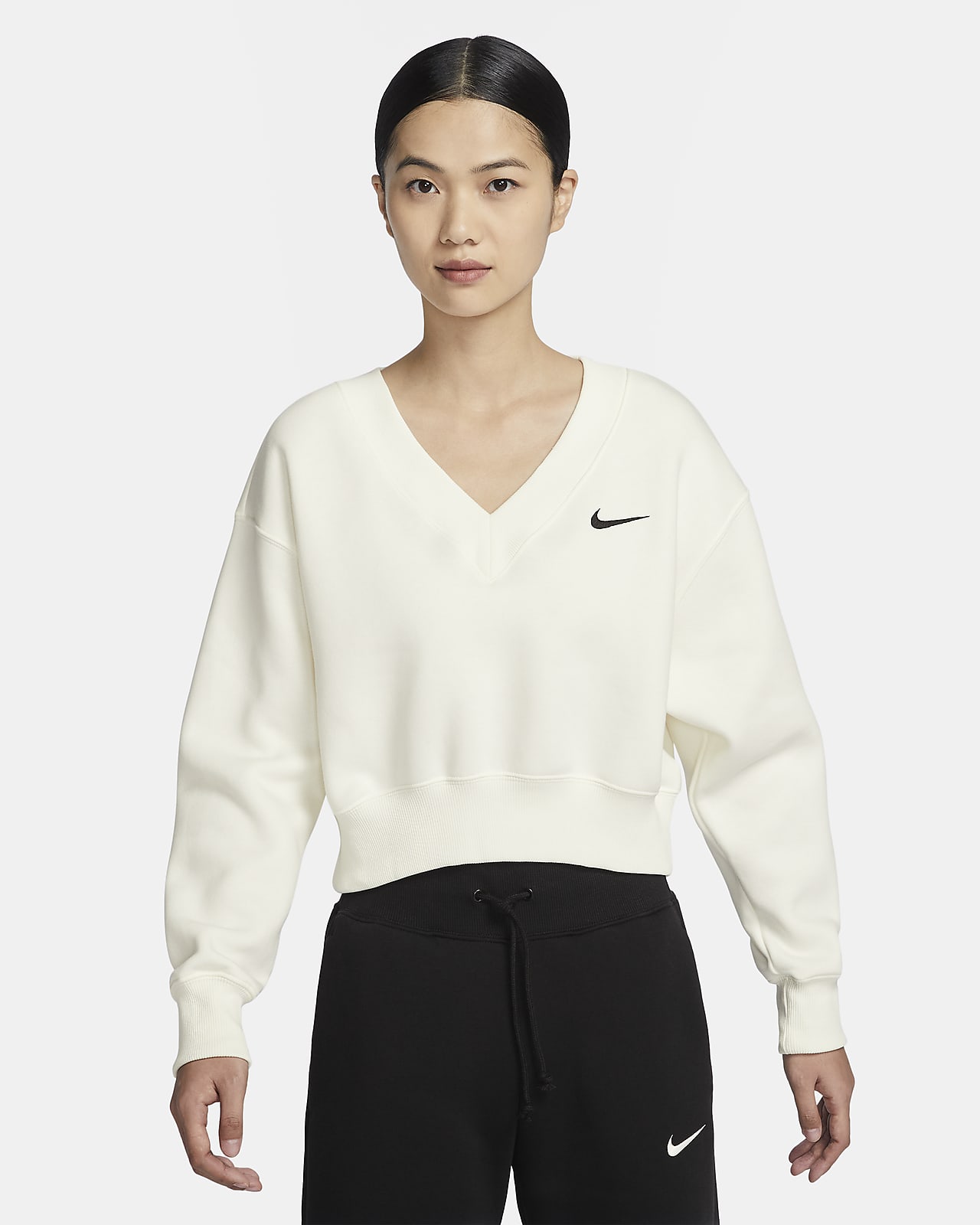 Женский топ Nike Sportswear Phoenix Fleece черный