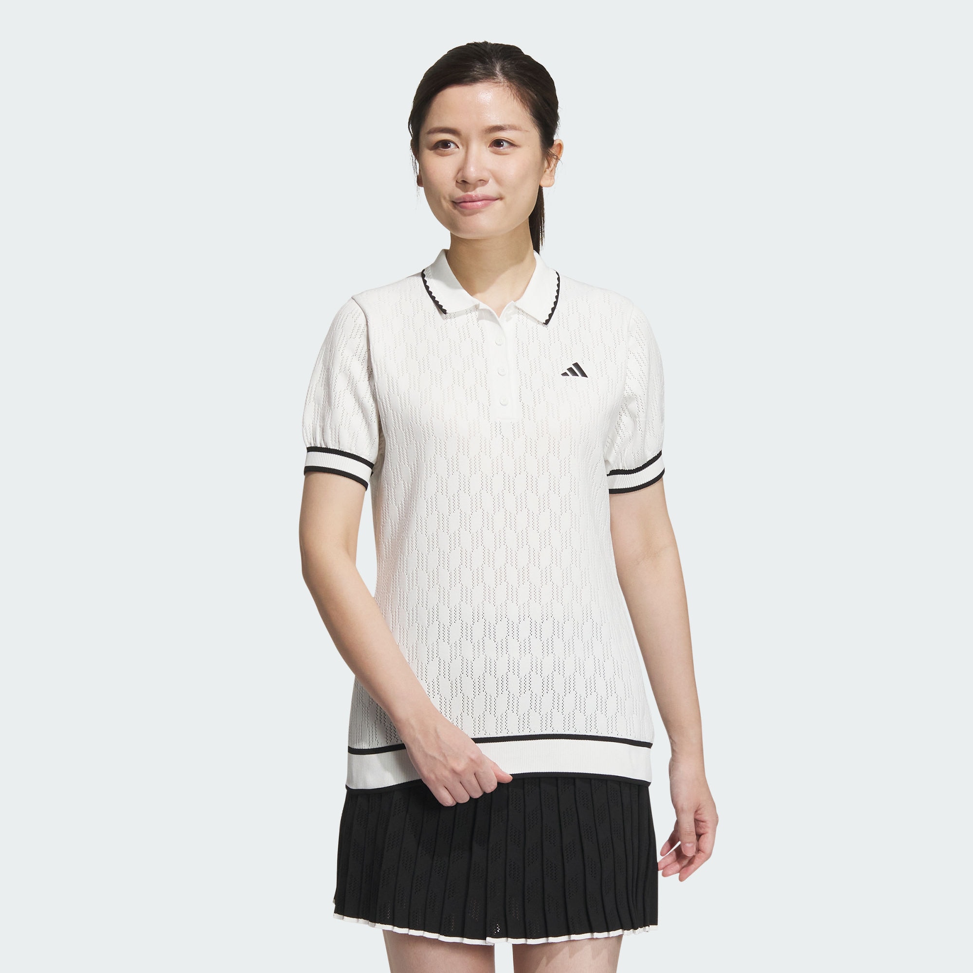 Женская футболка adidas PRIMEKNIT SHORT SLEEVE POLO SHIRT белая