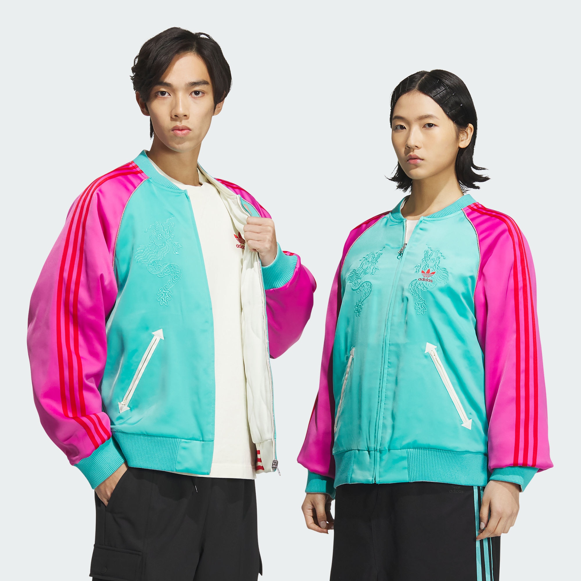 Куртка  adidas REVERSIBLE SATIN CNY QUILTING