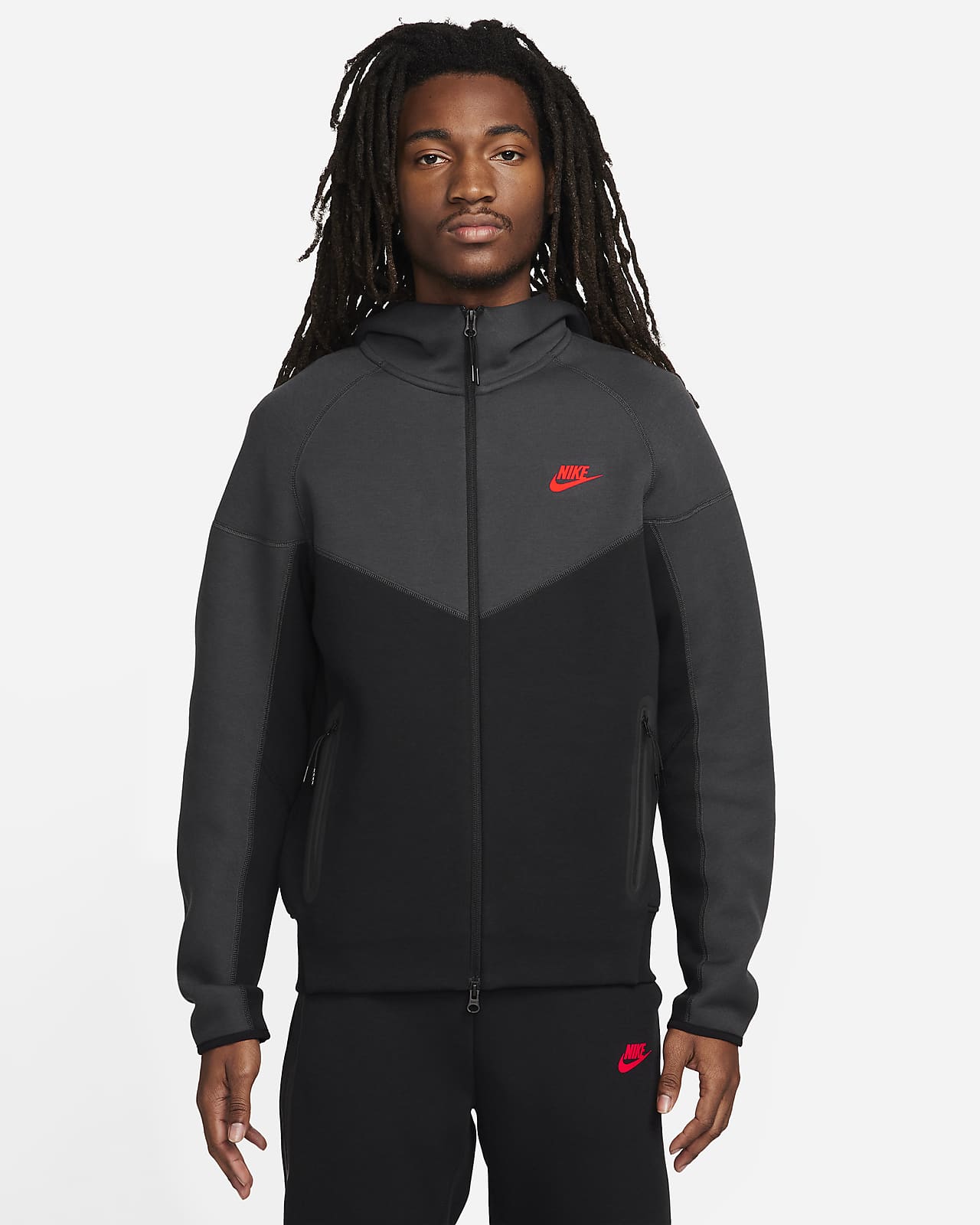 Мужская толстовка Nike Sportswear Tech Fleece Windrunner черная