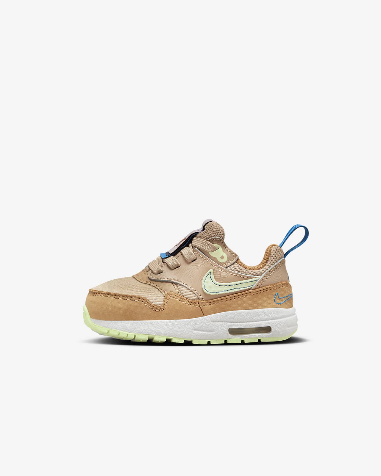 Детские кроссовки Nike Air Max 1 EasyOn SE (TD) желтые