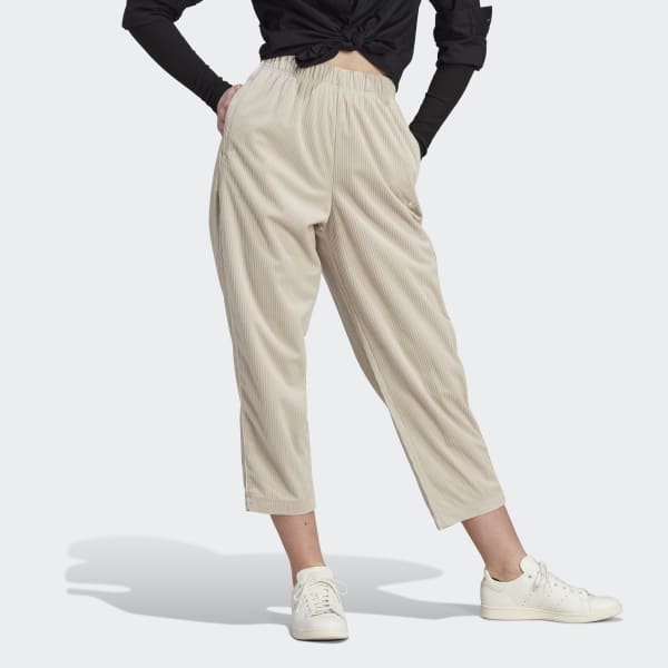 Женские брюки adidas Open Hem Corduroy Pants (Бежевые)