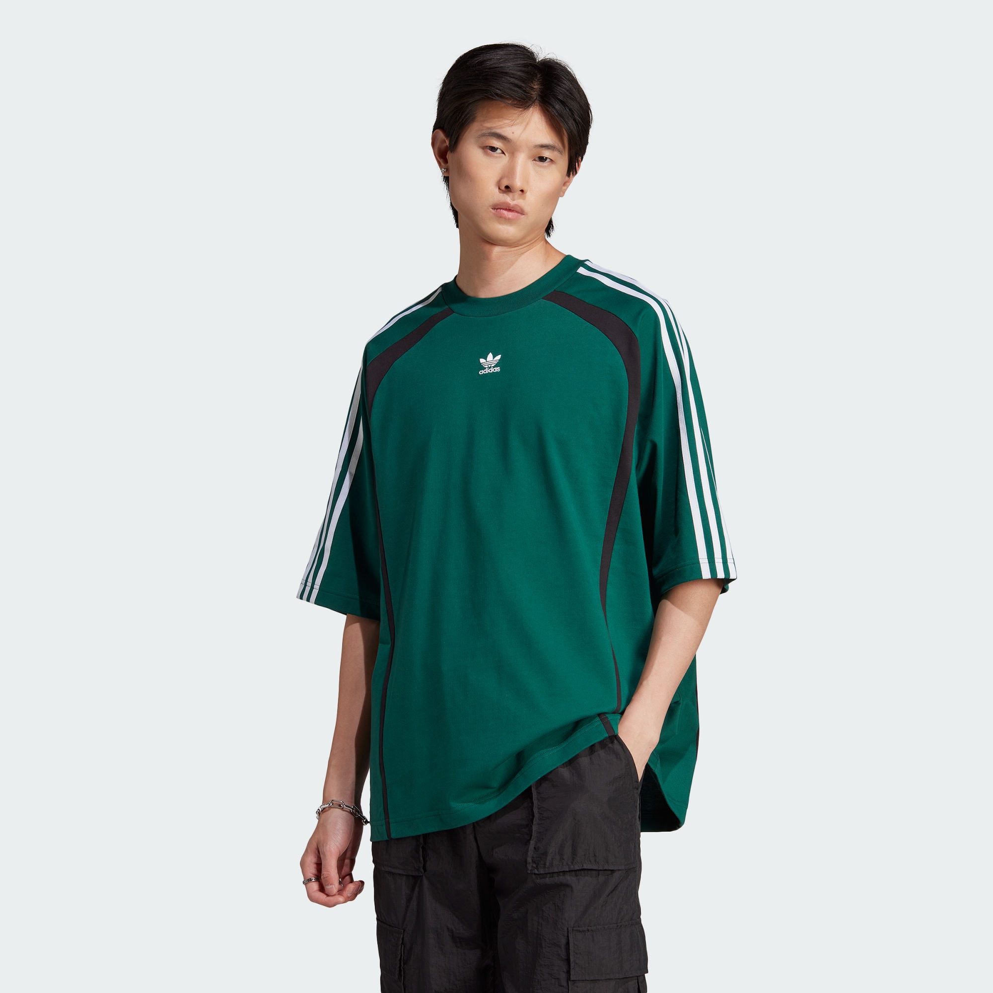 Мужская футболка adidas OVERSIZED TEE зеленая