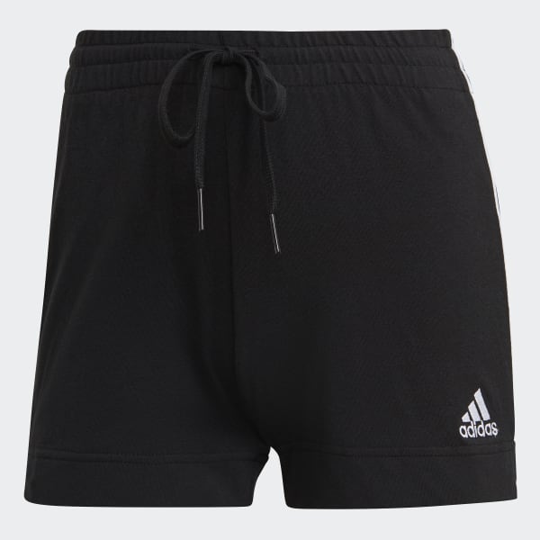 Женские шорты adidas Essentials Slim 3-Stripes Shorts (Черные)