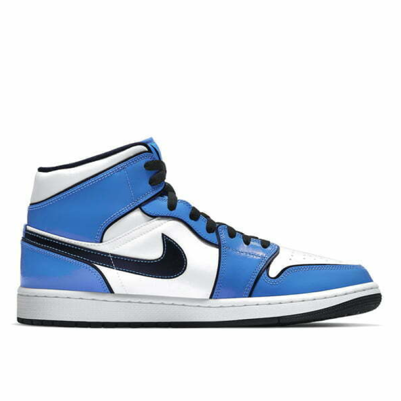 Кроссовки Nike Air Jordan 1 Mid Signal Blue синие