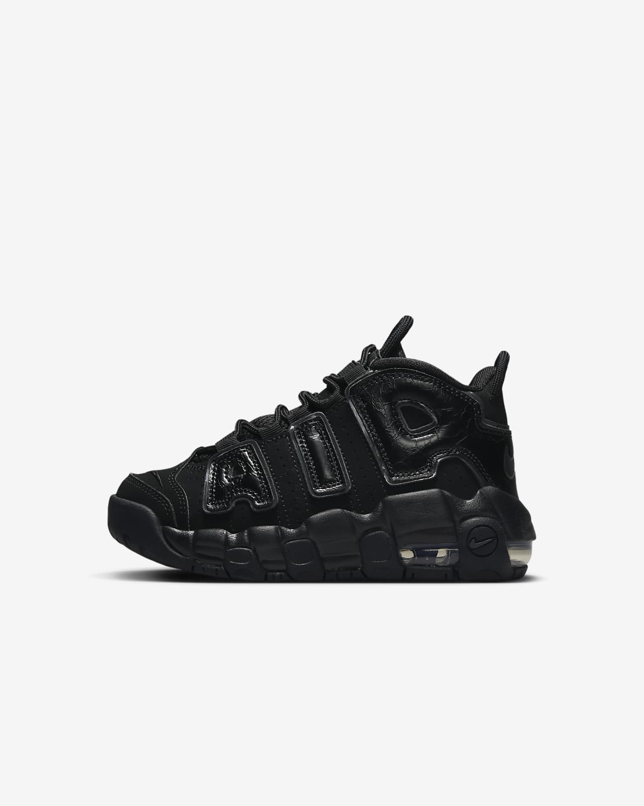 Детские кроссовки Nike Air More Uptempo (PS) черные