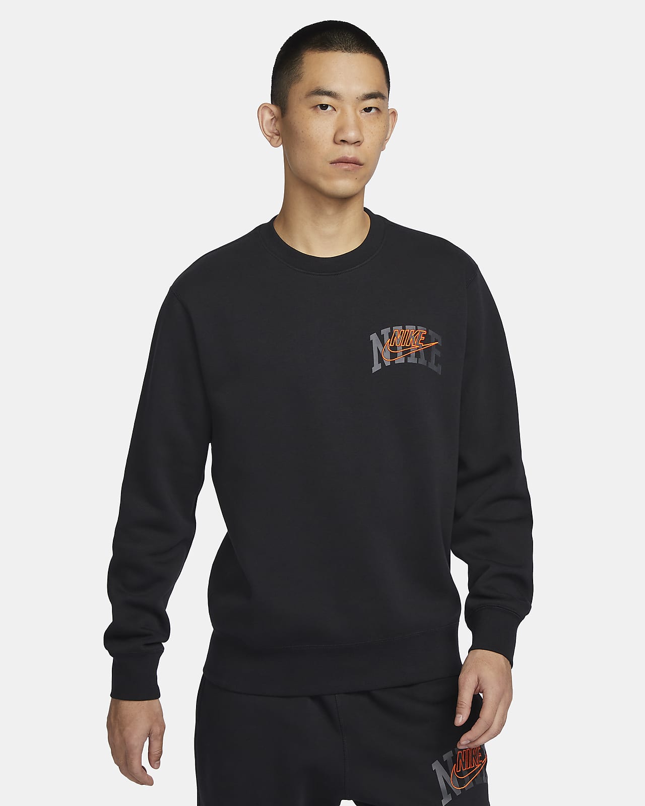 Мужской свитшот Nike Club Fleece черный