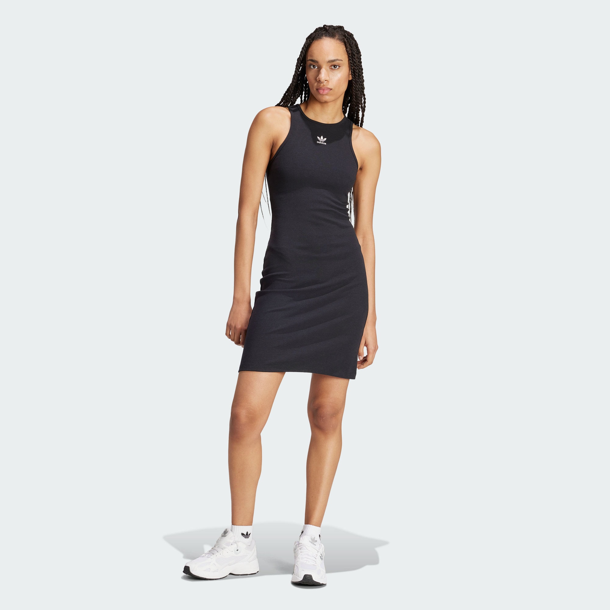 Женское платье  adidas ESSENTIALS RIB TANK DRESS черное