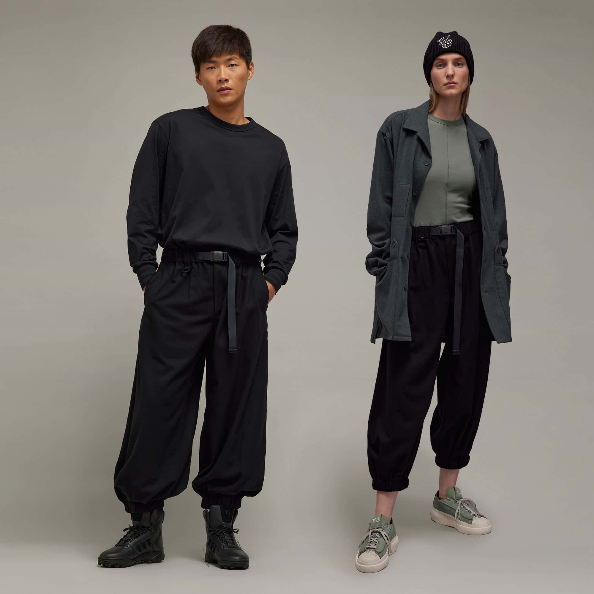 Брюки adidas WOOL FLANNEL WIDE CARGO PANTS