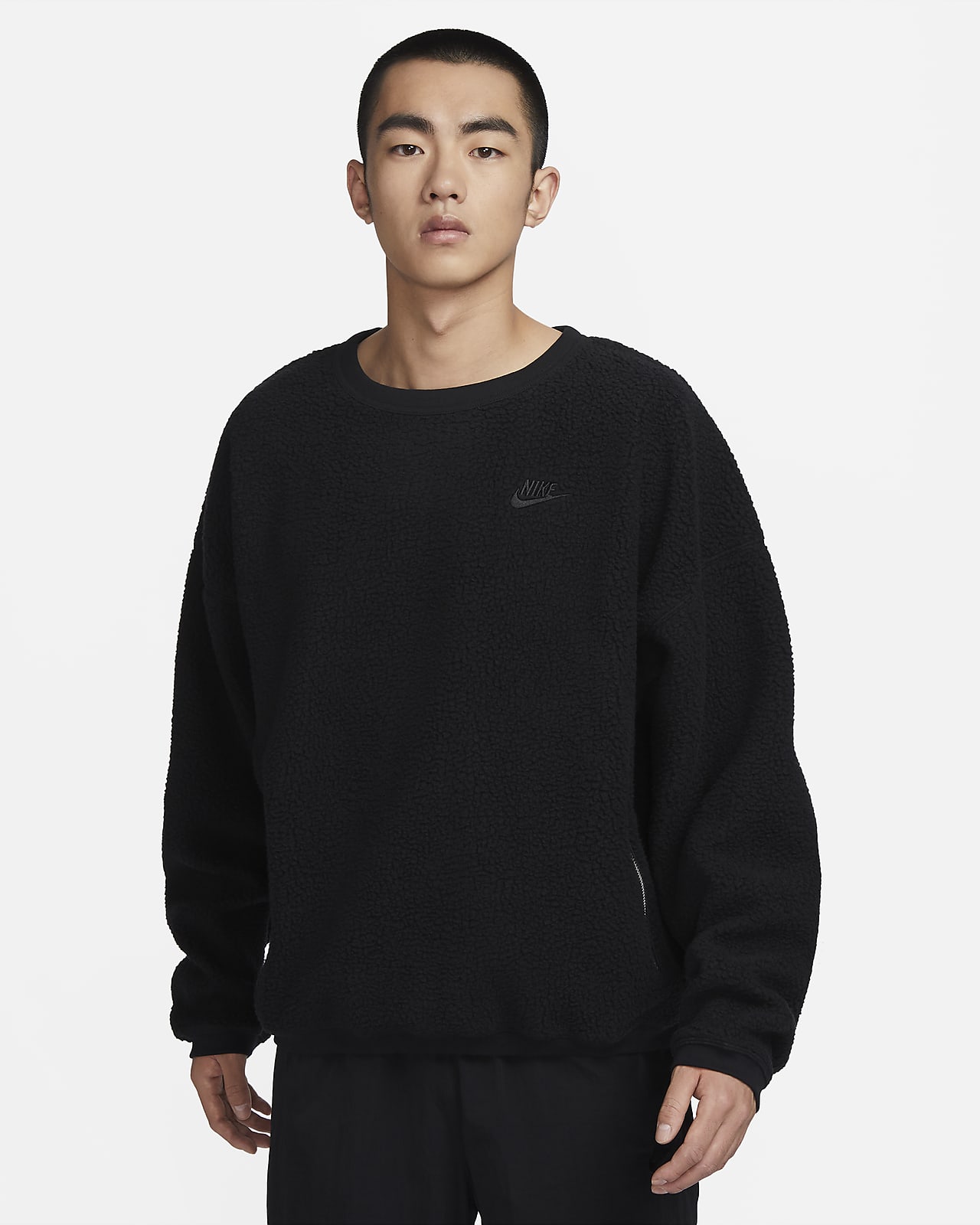 Мужской топ Nike Club Fleece черный