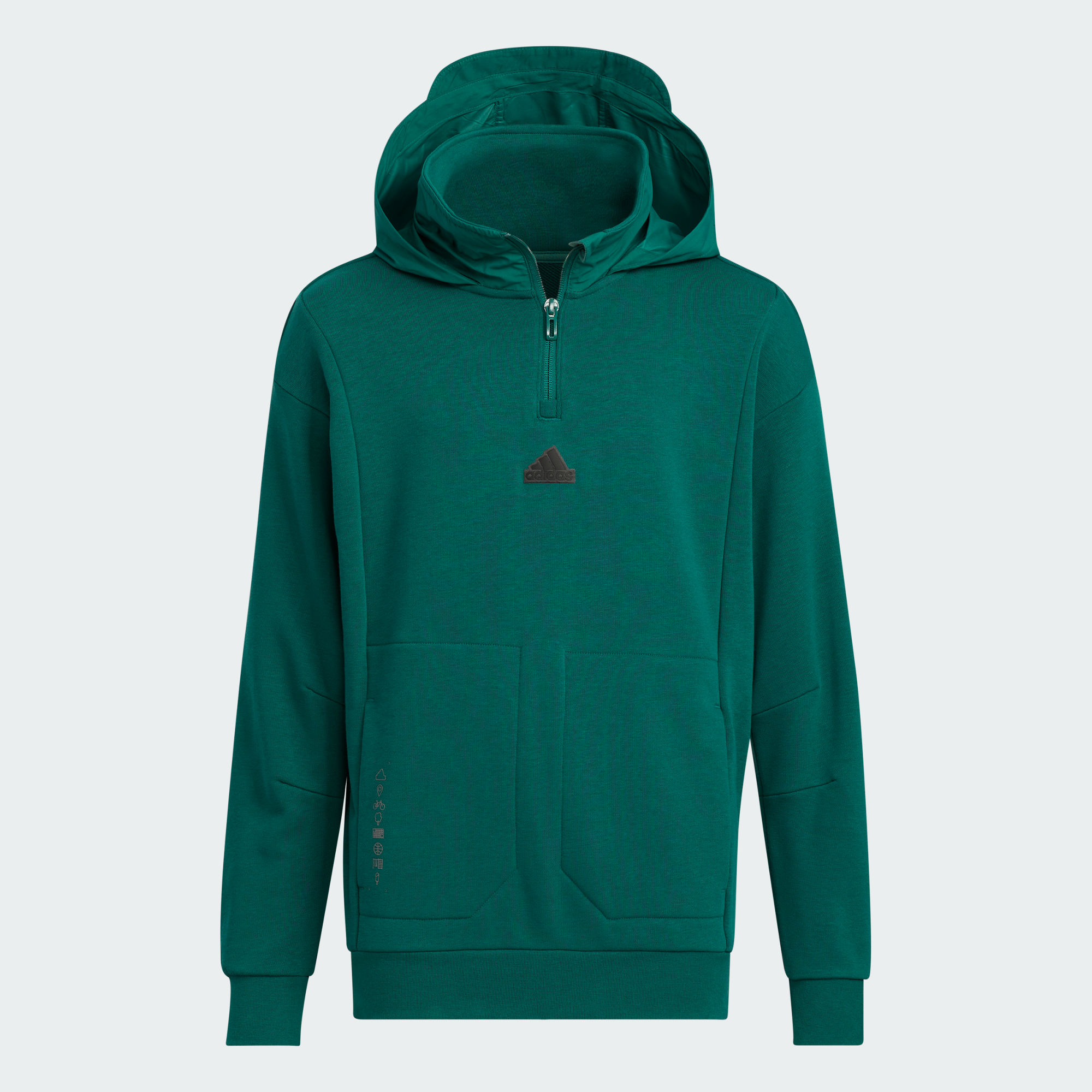 Детское худи adidas SPORTSWEAR HOODIE зеленое