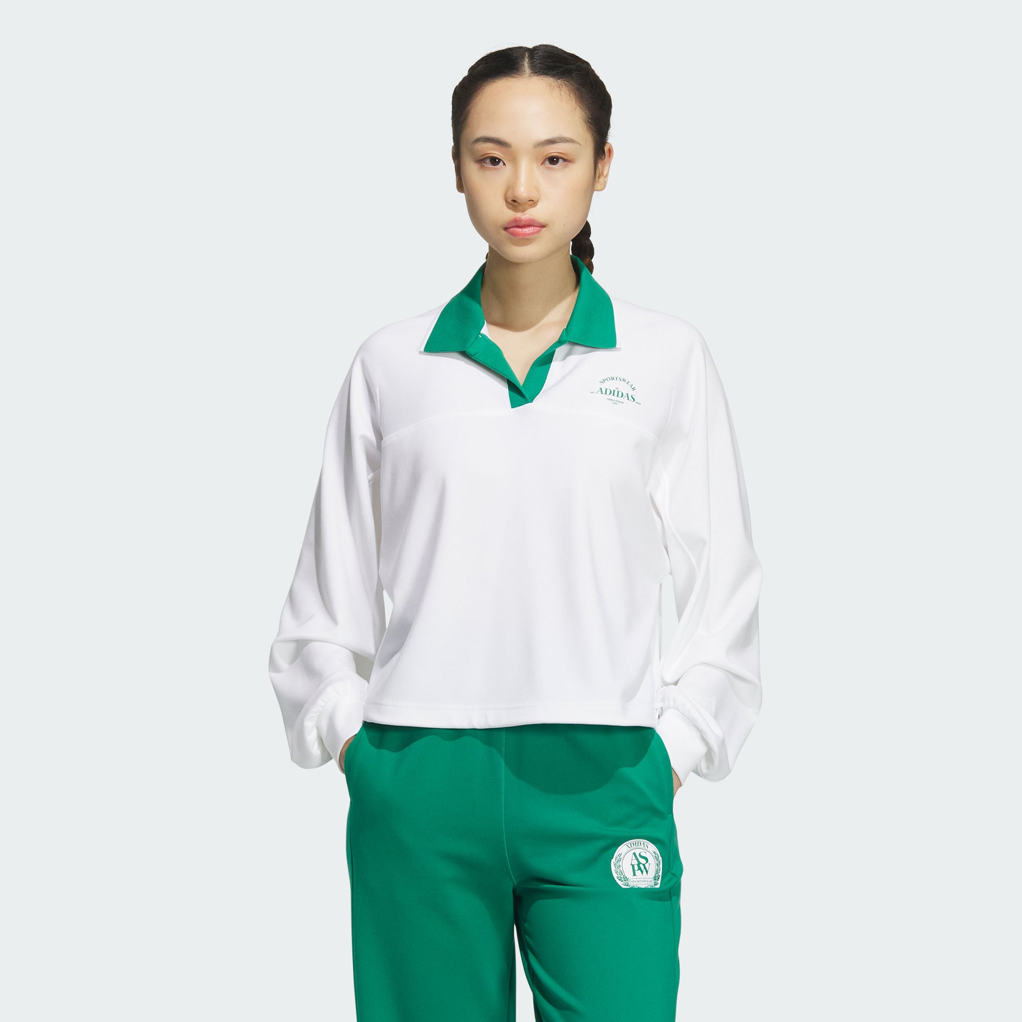 Женская куртка adidas VERBIAGE CREW JACKET белая