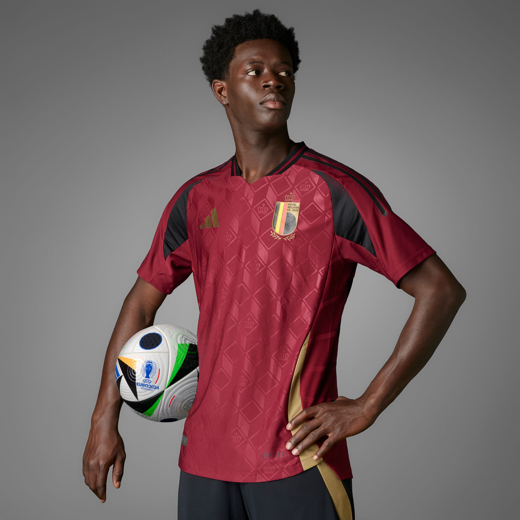 Мужская футболка adidas BELGIUM 2024 HOME AUTHENTIC JERSEY