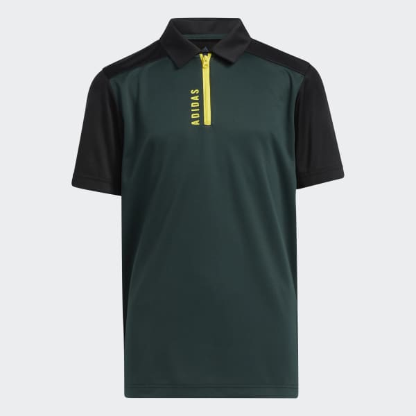 Детская рубашка adidas Golf Zip Polo Shirt (Зеленая)