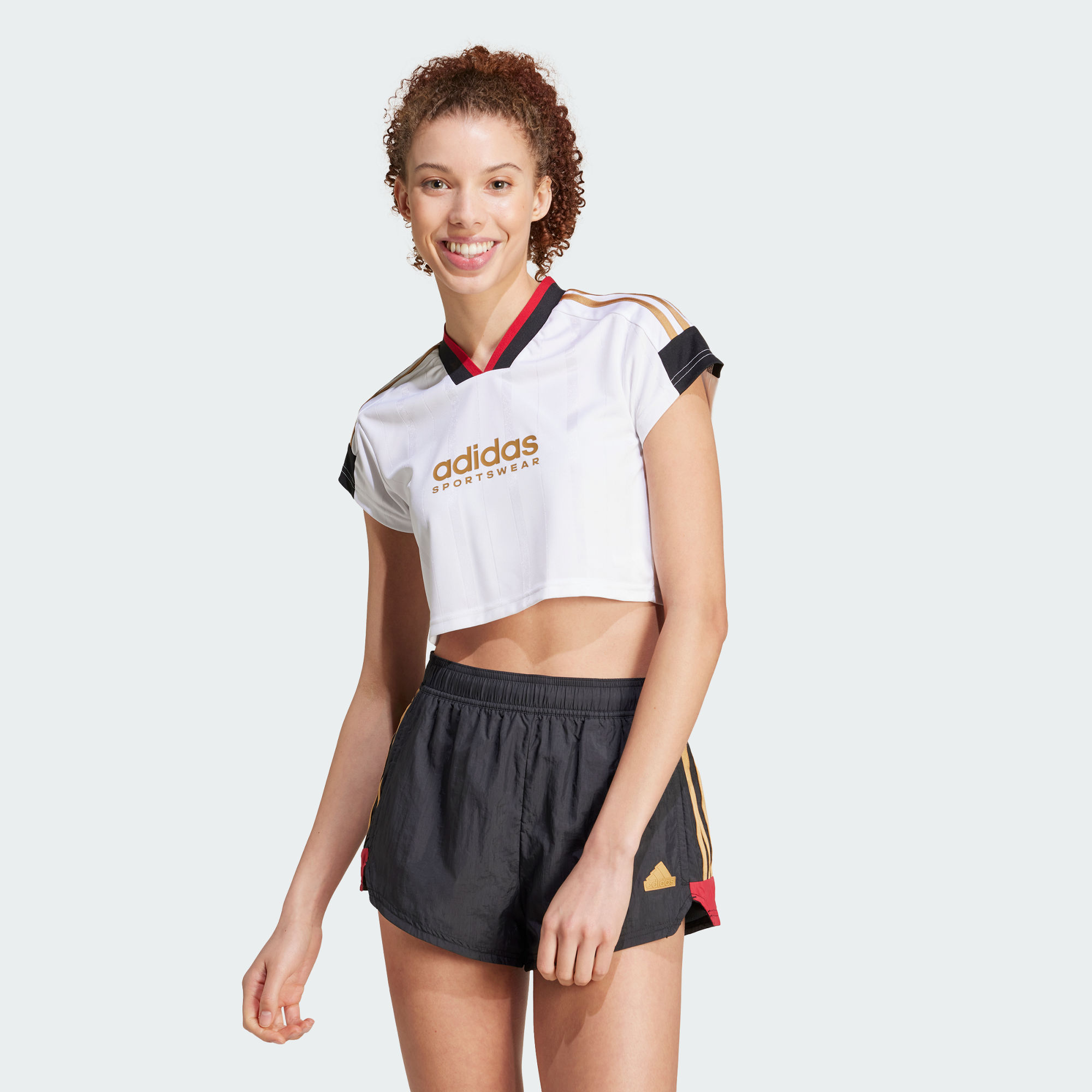 Женская футболка adidas TIRO CUT 3-STRIPES CROP JERSEY IW6800