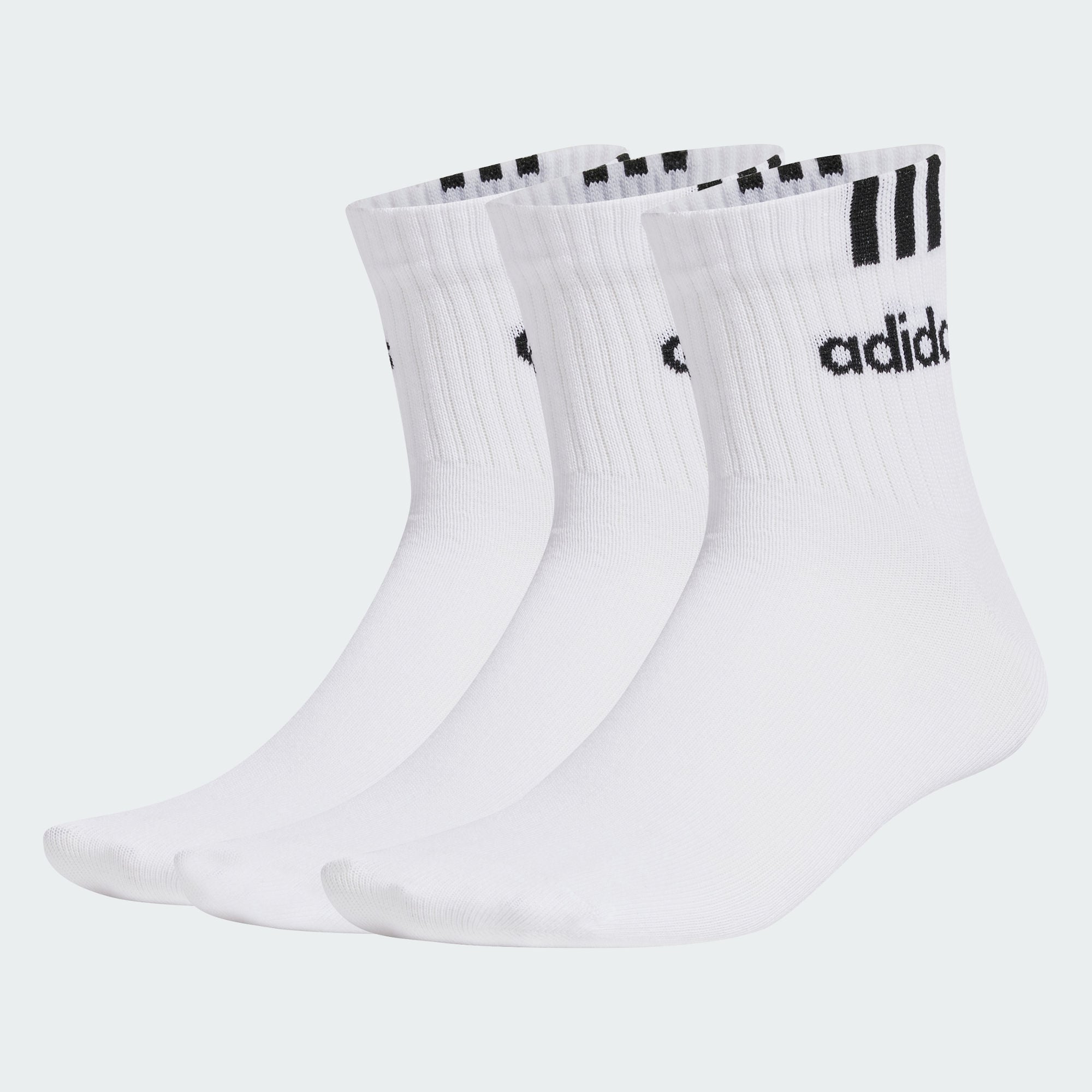 Носки  adidas LINEAR HALF-CREW LIGHT SOCKS черно-белые