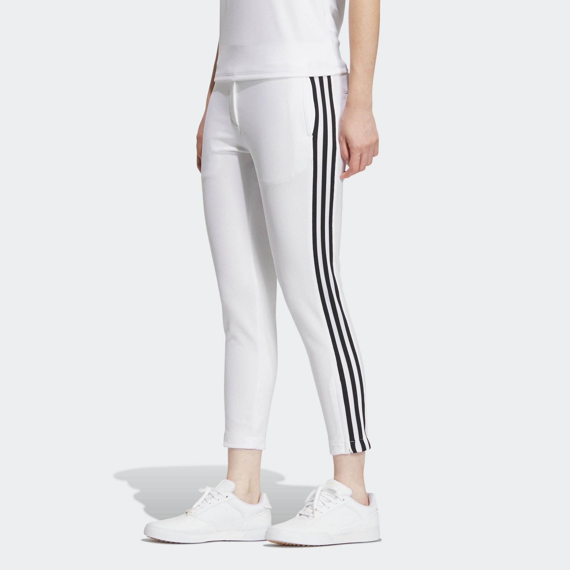 Женские брюки adidas AEROREADY 3-STRIPES SLIM 7/8 PANTS белые