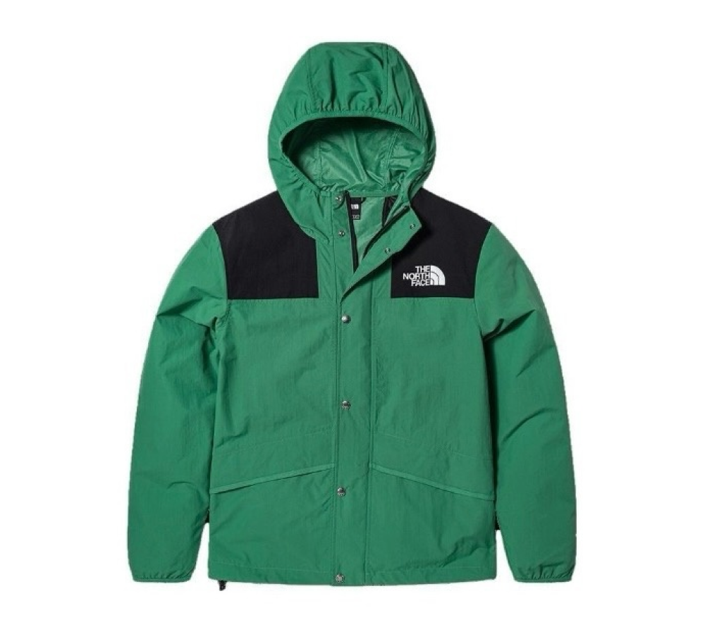 Куртка Мужская The North Face Logo Print Color Block Zip-Up Hooded Jacket Green