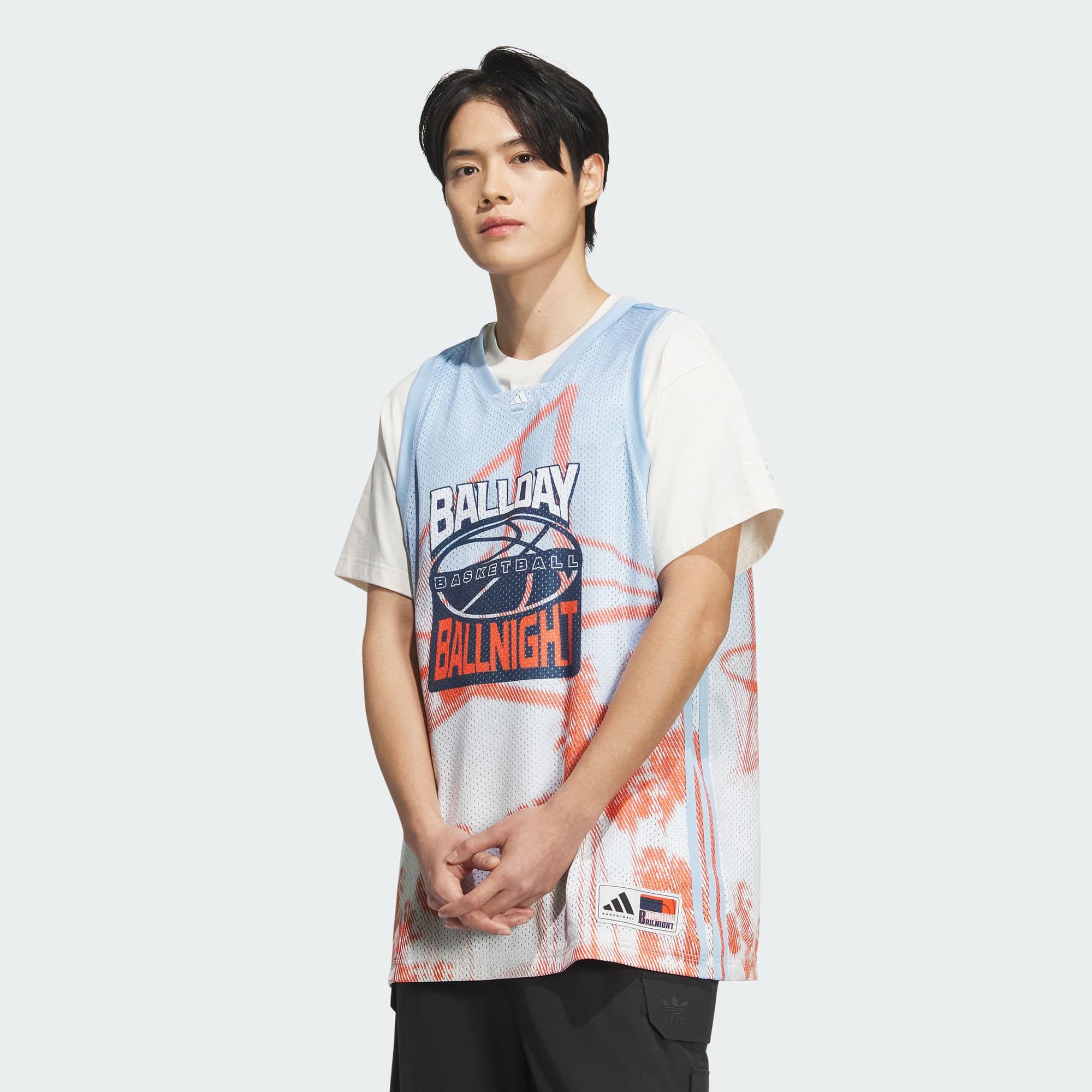 Мужская футболка adidas BASKETBALL 3-STRIPES JERSEY JI9762