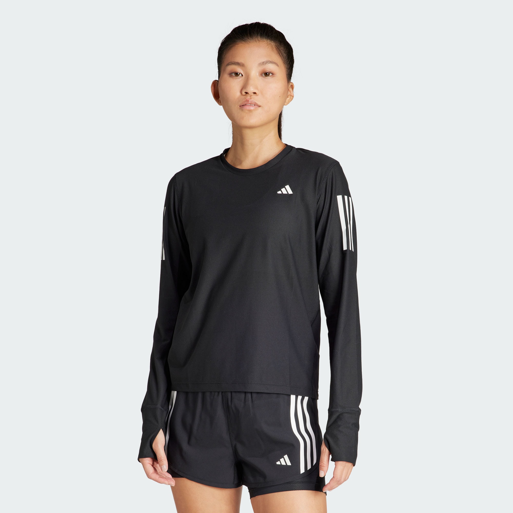 Женская футболка adidas OWN THE RUN LONG SLEEVE TEE черная