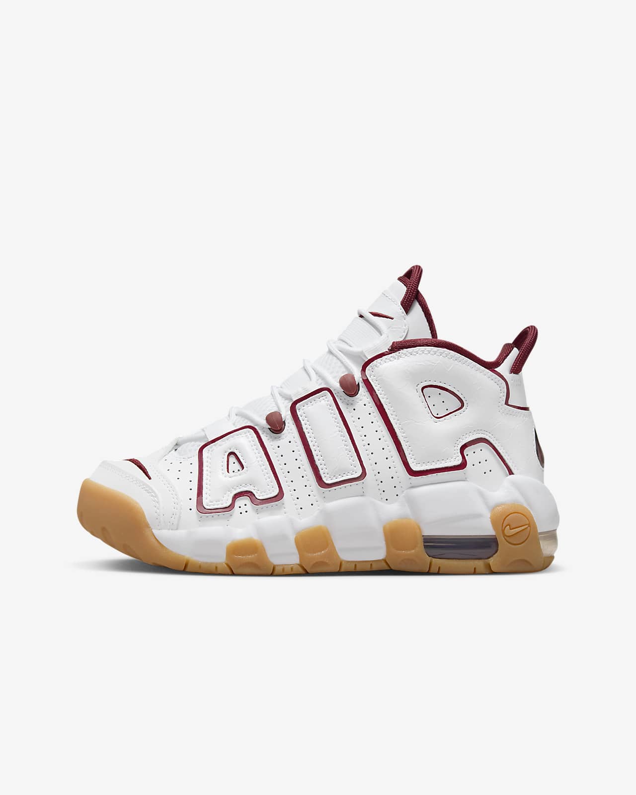 Детские кроссовки Nike Air More Uptempo (GS) белые