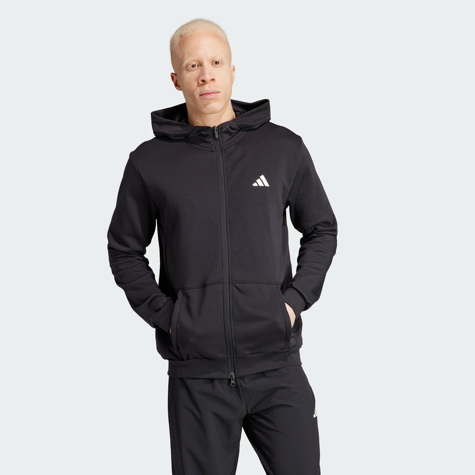 Мужское худи adidas PUMP WORKOUT HOODIE черно-белое