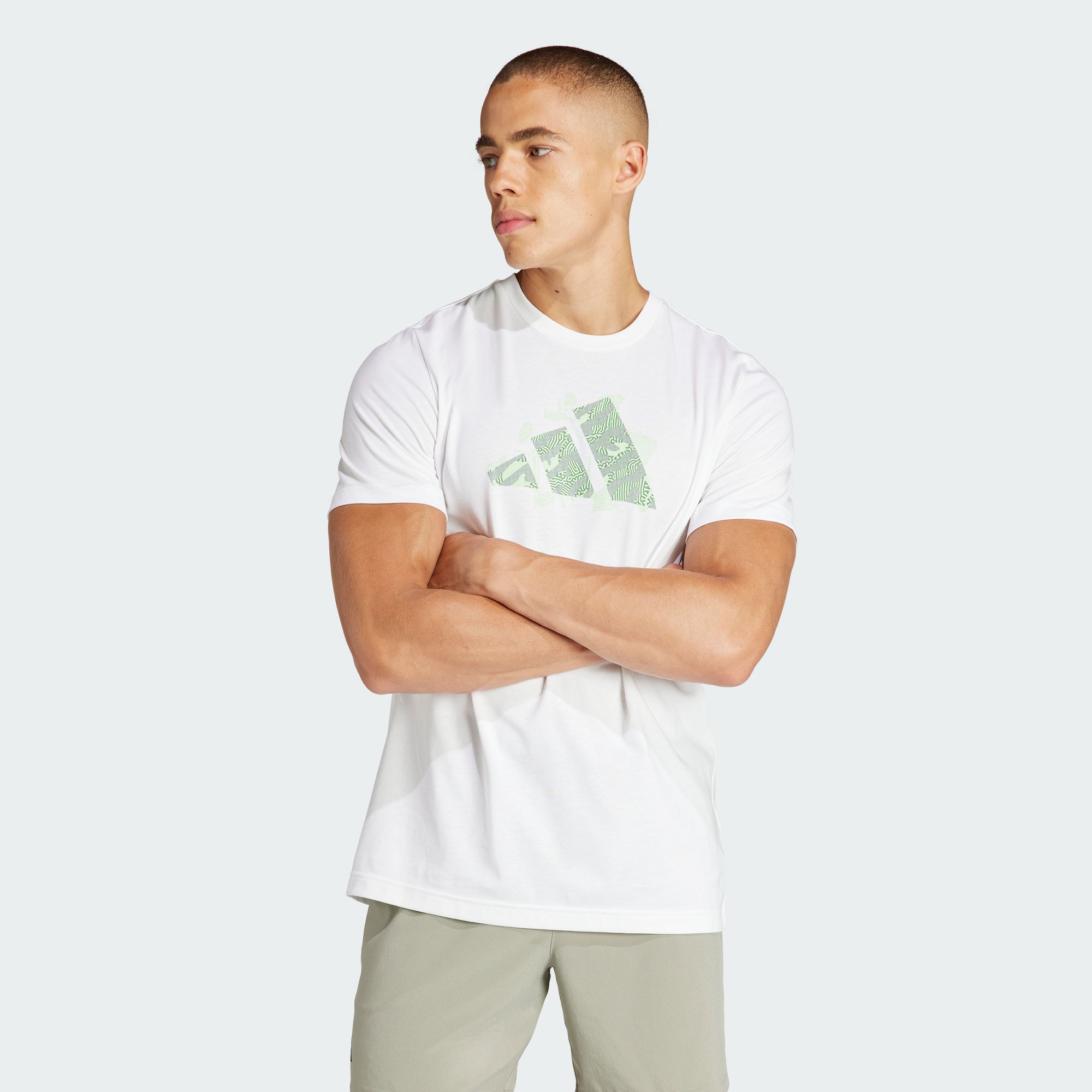 Мужская футболка adidas AEROREADY TENNIS LOGO SLAM TEE белая