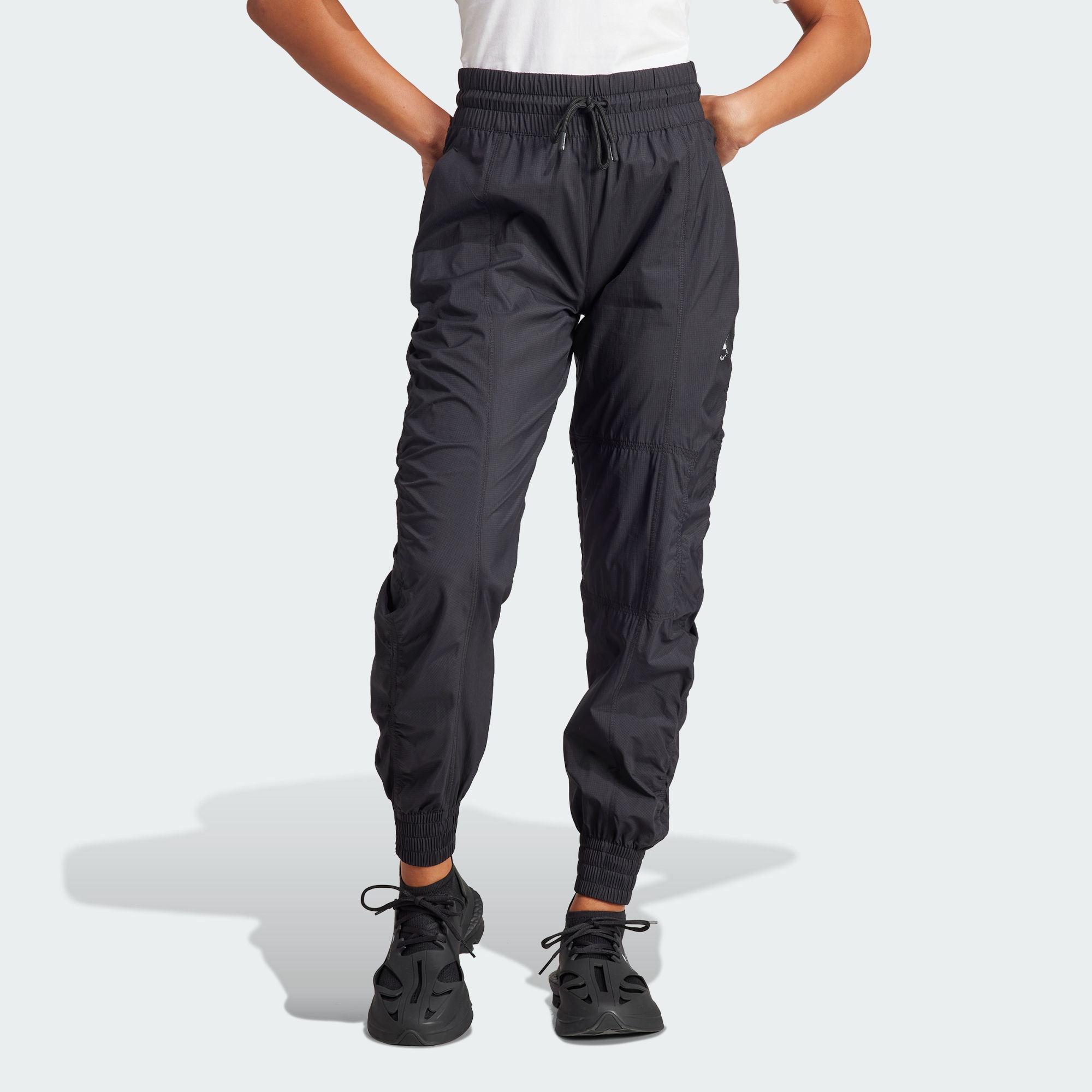 Женские брюки adidas TRUECASUALS WOVEN PANTS черно-белые