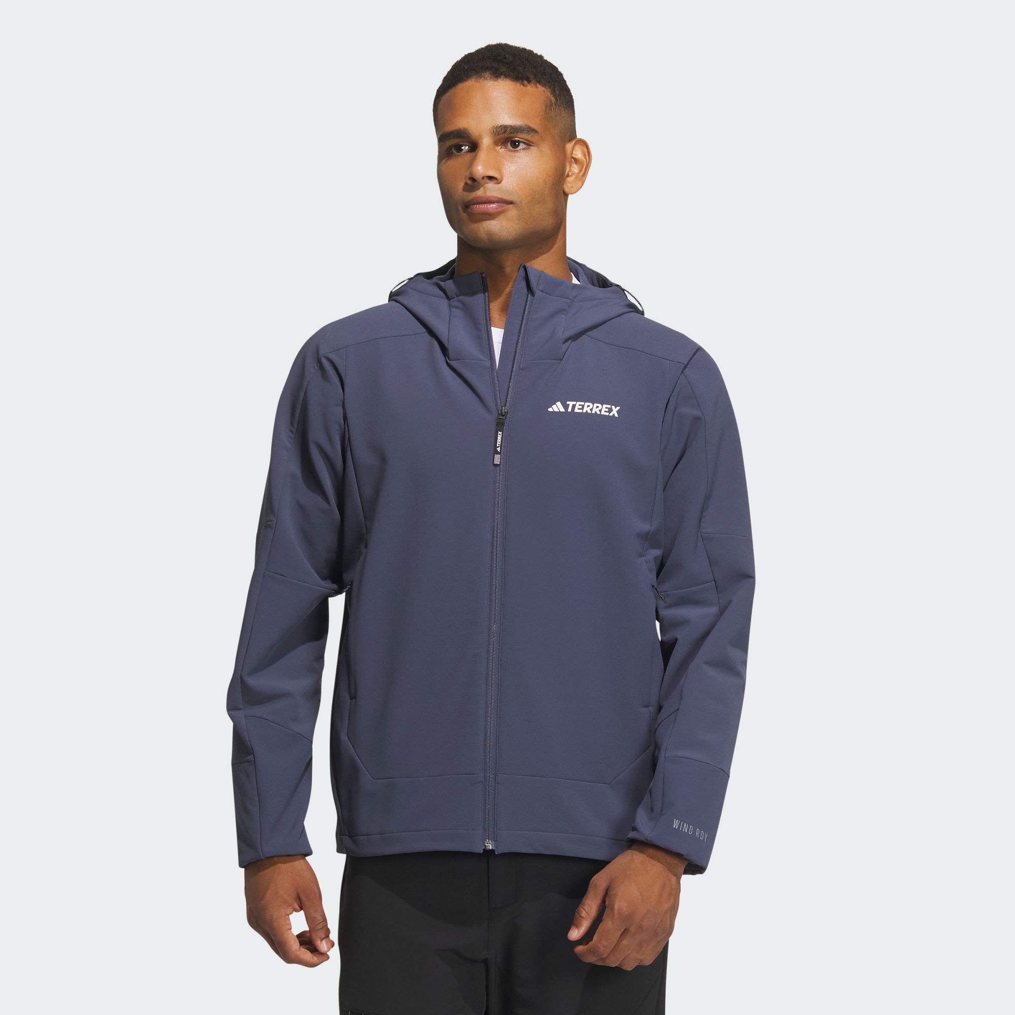 Мужской свитшот adidas WIND.RDY SOFTSHELL HOODED JACKET зеленый