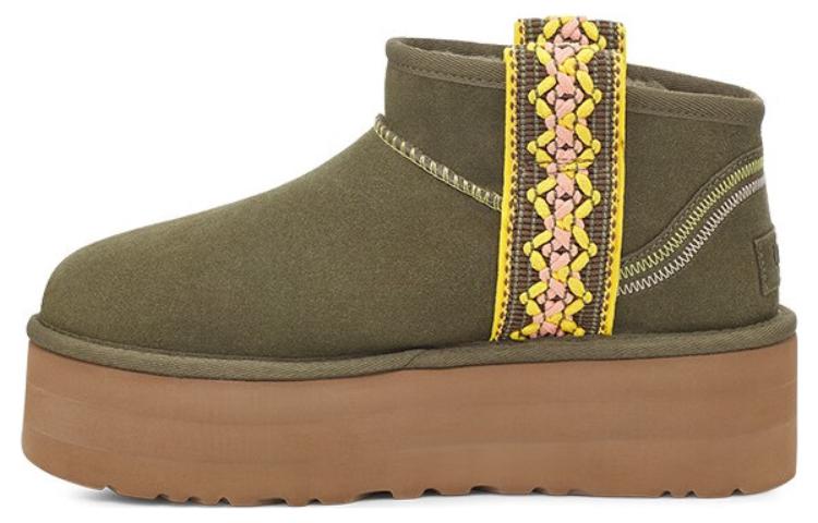 Ботинки женскиe UGG оливково-зеленый