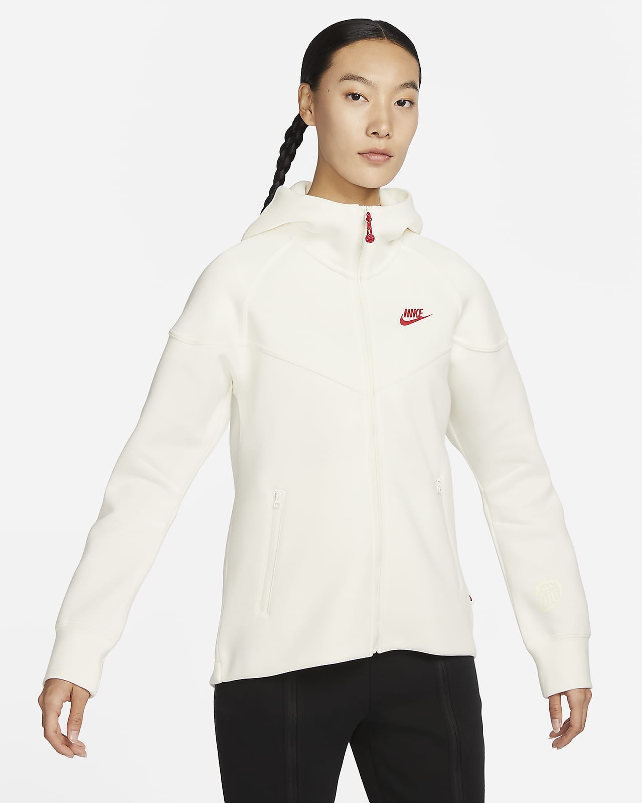 Женская толстовка Nike Sportswear Tech Fleece Windrunner белая