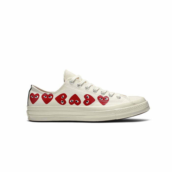 Кеды Converse Chuck Taylor All-Star 70s Ox Comme des Garcons Play Multi-Heart White